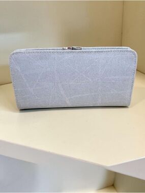 Y2K Depeche Mode Silver Metallic Kiss Clasp Wallet
